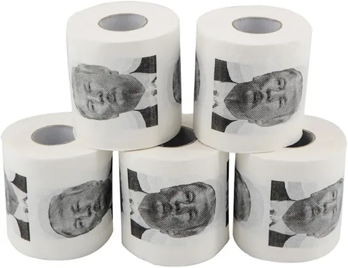 Miniatura 4 de Rollo de papel higiénico de Donald Trump, divertido regalo de broma de humor político, regalos para republicanos y demócratas