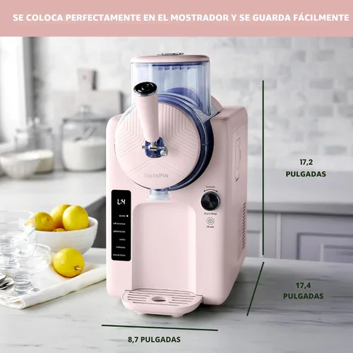 Miniatura 9 de GreenPan Máquina para hacer helados y granizados, suave, sorbete, margaritas, batidos, yogur congelado, sin precongelación, listo en 15 minutos, 6