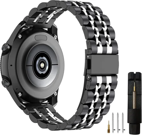 Miniatura 8 de EZMVZKU 22mm Bands for Galaxy Watch 3 45mm/Samsung Gear S3, Quickfit Stainless Steel Metal Straps for Garmin Venu 3/2/Amazfit GTR4/3/2/Huawei watch