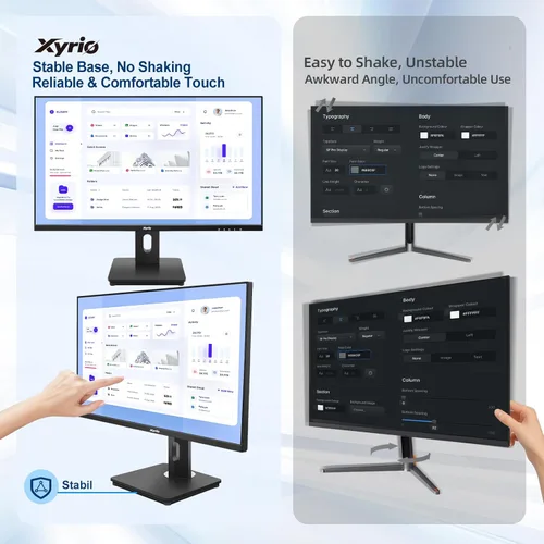 Miniatura 7 de Monitor de pantalla táctil, monitor de pantalla táctil de 27 pulgadas QHD 2560 x 1440 100Hz, monitores de pantalla táctil con 10 puntos táctiles