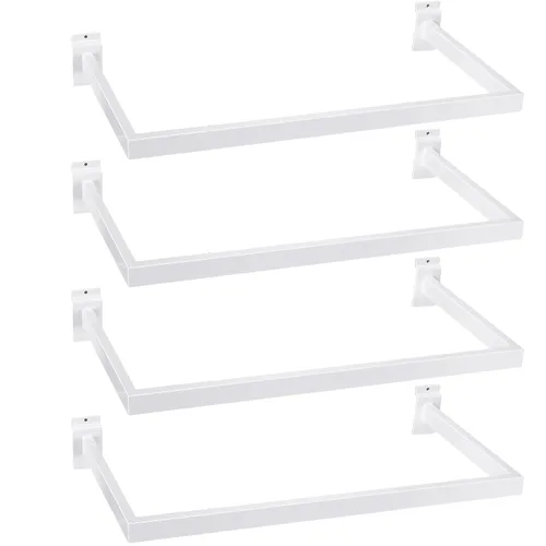 Unittype 4 piezas de barandilla en forma de U para Slatwall de 24 pulgadas, tubería rectangular, accesorio de pared para exhibiciones minoristas,