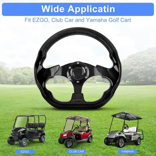 Miniatura 6 de Volante para carrito de golf, compatible con EZGO TXT RXV, Club Car DS Precedent Tempo, Yamaha G2-G29 para la mayoría de los carritos de golf