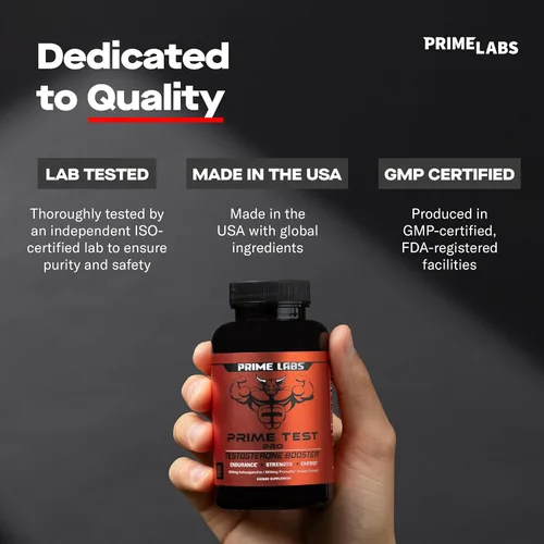 Miniatura 9 de Prime Labs Prime Test Pro - Suplemento de testosterona para hombres - Estimulante de testosterona, vitalidad y energía - con Ashwagandha, extracto