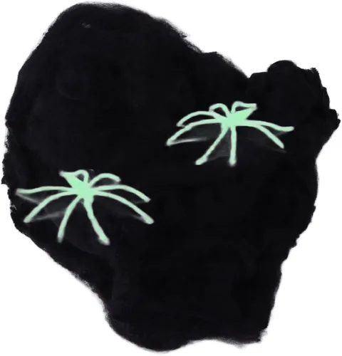 Miniatura 7 de GLOGLOW 5 piezas de telaraña de Halloween, decoración colorida de tela de araña elástica con arañas falsas para Halloween, suministros de fiesta