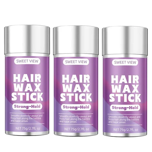 Miniatura 8 de SWEET VIEW Barra de cera para el cabello, pomada para el cabello, bálsamo/gel para domar los vuelos, encrespamiento, elegantes colas de caballo