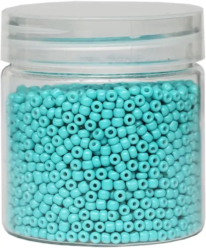 Miniatura 18 de Cuentas de semillas sueltas de color negro opaco, alrededor de 4000 piezas en caja 8/0 de vidrio para hacer joyas, agujero de 0.028 in (negro)