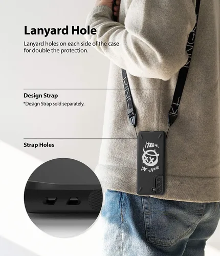 Miniatura 6 de Ringke Onyx Design - Funda compatible con Galaxy S21 Plus, TPU resistente y duradero, a prueba de golpes, con parte trasera de serigrafía, graffiti