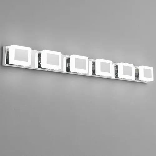 Miniatura 8 de 6 luces LED de baño sobre espejo negro acrílico moderno luces de tocador regulables luz de pared baño tocador accesorios