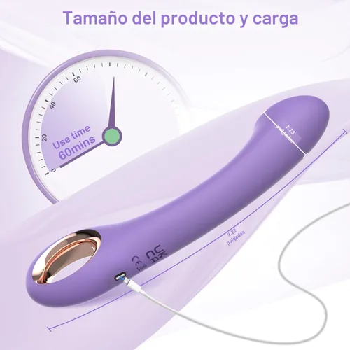 Miniatura 7 de FBAUMSX Vibrador de punto G - Juguetes sexuales - Vibrador curvo ergonómico para clítoris, punto G y estimulador anal, juguetes para adultos con 10