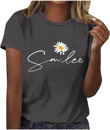 Miniatura 37 de Camiseta con estampado de animales para mujer, camiseta de libélula divertida, linda camiseta de manga corta, blusa de primavera 2023, camisas
