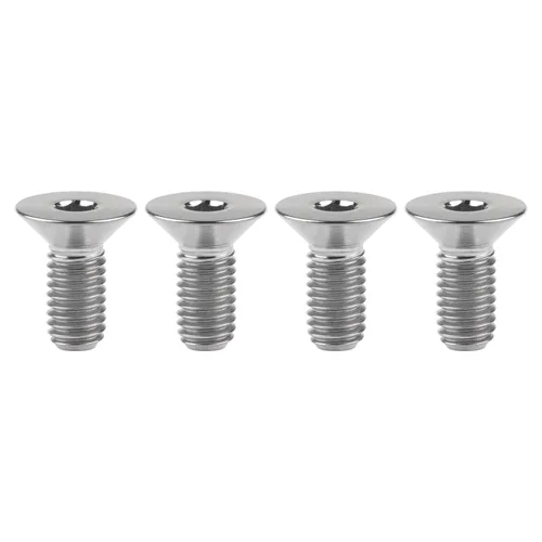 Miniatura 14 de Titanium Ti M5x10 12 15 20 0.984 in cabeza plana avellanada Tornillos hexagonales Tornillos de cabeza plana, paquete de 4 (M5x10mm, Negro)
