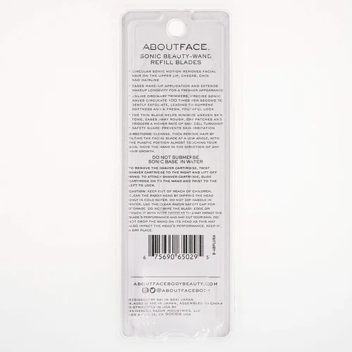 Miniatura 2 de Acerca de Beauty Sonic Beauty Wand - Cuchillas de repuesto para varita, paquete de 4, incluye 2 cuchillas de repuesto para cejas y 2 cuchillas
