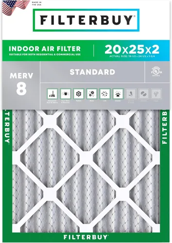 Miniatura 25 de Filterbuy - Filtro de aire MERV 8 de 8x14x1, defensa esencial contra el polvo y las alergias (1 unidad), filtros plisados electrostáticos