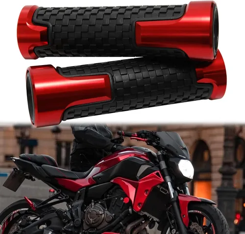 Miniatura 6 de JMTBNO Manijas universales de motocicleta de 7/8 pulgadas, 0.866 in, agarres de goma CNC compatibles con Honda Yamaha, Suzuki, Kawasaki, Dirt Bike