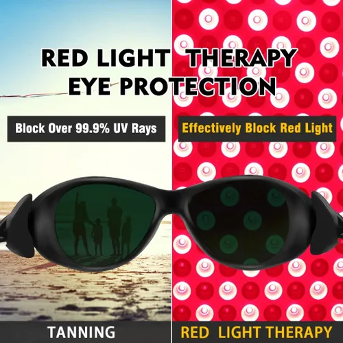 Miniatura 2 de Ultremar Gafas de Terapia de Luz Roja, Protección para los Ojos para Gafas de Bronceado, Gafas de Seguridad Láser IPL 200-2000nm, Protección