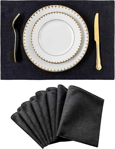 Miniatura 48 de Juego de 6 manteles individuales resistentes al calor para mesa de comedor y cocina de Home Brilliant, manteles individuales para mesa de comedor