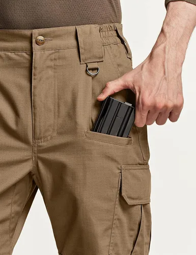 Miniatura 5 de CQR Pantalones tácticos tipo cargo, para hombre, tejido Ripstop, resistentes al agua, ligeros, para uso diario, para el trabajo, senderismo