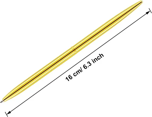 Miniatura 3 de Outus Juego de 30 bolígrafos dorados, delgados, metálicos, retráctiles, ligeros, de 0.039 in, punta media para bodas, libros, regalos, negocios