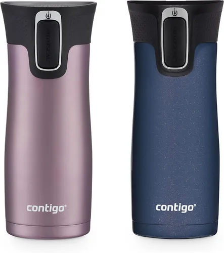 Miniatura 14 de Contigo AUTOSEAL West Loop - Taza de viaje de acero inoxidable aislada al vacío con tapa fácil de limpiar, 12 onzas, arándano