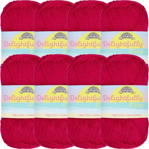 Miniatura 78 de JubileeYarn - Ovillo de hilo deliciosamente fino, 1.76 oz/madeja de rayón de bambú, color rosa polvo, 4 madejas