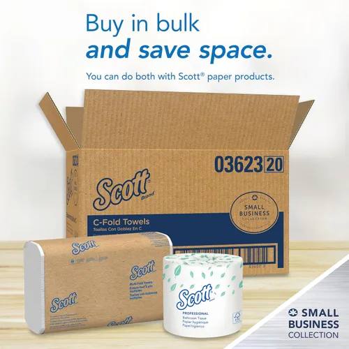Miniatura 8 de Scott Professional Scott® Toallas de papel plegadas en C, a granel (03623), con Absorbency Pockets™, color blanco
