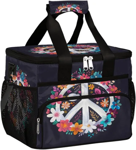 Miniatura 12 de Pardick Bolsa térmica suave con aislamiento de leopardo de galaxia para hombres y mujeres, lonchera grande a prueba de fugas, enfriador de playa