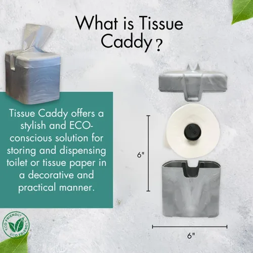 Miniatura 2 de Tissuecaddy Life Hack - Dispensador de papel higiénico, alternativa ahorradora de dinero a la caja de pañuelos y soporte para caja de pañuelos