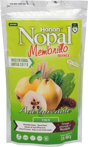 Membrillo de nopal (Membrillo) | Mezcla 100% natural de alta fibra | 1 libra (16.01 oz) | Desintoxicación, digestión mejorada y mayor energía