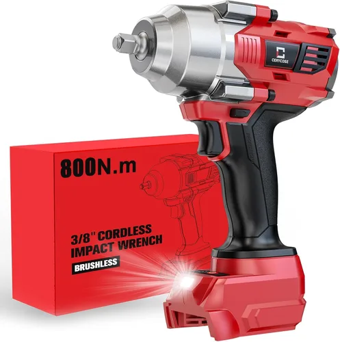 Miniatura 8 de Llave de impacto inalámbrica de 1/2 pulgada compatible con batería Dewalt, 1000 pie-libras (1360 N.m) pistola de impacto eléctrica sin escobillas