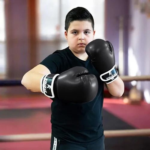 Miniatura 6 de Kruzak - Guantes de boxeo para niños de 5 a 10 años de entrenamiento, sparring, kickboxing, muay thai, artes marciales y lucha de artes marciales