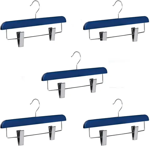 Miniatura 21 de Abs - Perchas de plástico para pantalones, perfectas para faldas, pantalones, pantalones de vestir, jeans y más, juego de 5 unidades, color dorado