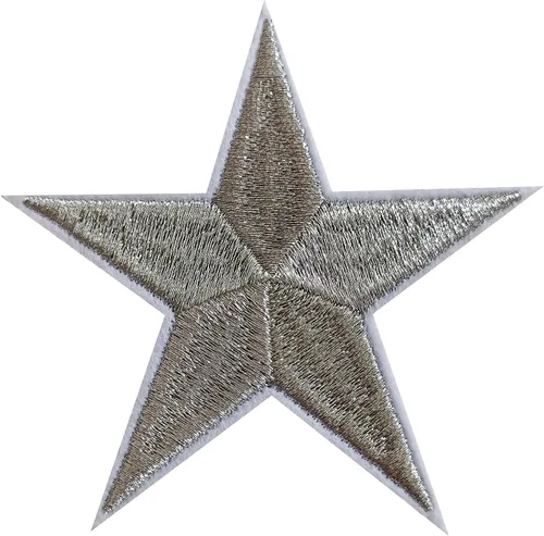 Miniatura 16 de 5 parches para planchar con estrellas negras, parches bordados para ropa, chaquetas, sombreros, mochilas, jeans (3.2 pulgadas)