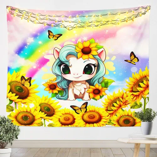 Miniatura 6 de Manfei Tapiz de ciervo para niños, diseño de ramas muertas de camuflaje, decoración rústica de granja, decoración de habitación de niños y niñas