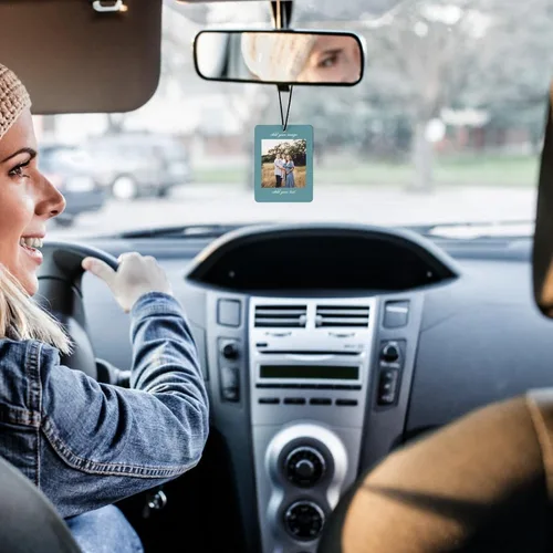 Miniatura 7 de Ambientador personalizado para automóvil – Impresión de doble cara personalizada con foto texto – Regalo personalizado para el día de San Valentín