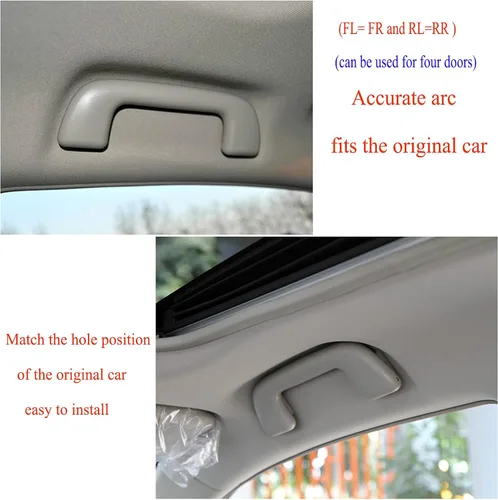 Miniatura 4 de Tirador de techo automático Agarradera gris con gancho LH = RH universal para Toyota para Corolla para Rav4 Yaris Vios OEM: 74610-52020