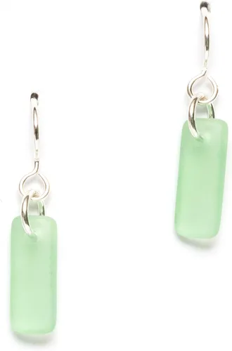 Miniatura 13 de Pendientes de cristal de mar Murmur - Pendientes de cristal de playa de alambre francés de ley para mujer de EcoSeaCo, utilizando