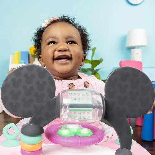 Miniatura 7 de Bright Starts Disney Baby Minnie Mouse Forever Besties - Andador de actividades 2 en 1 para bebé, marco fácil de plegar y estación de juguetes