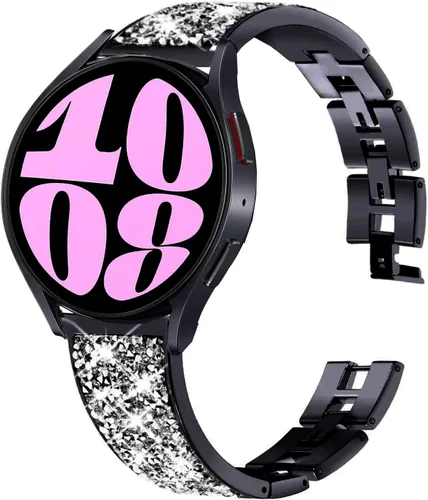 Miniatura 13 de DEALELE Correas compatibles con Samsung Galaxy Watch 6/6 Classic / 5/5 Pro / 4/4 Classic / 3 1.614 in / Active 2, correa de repuesto de metal de 1#