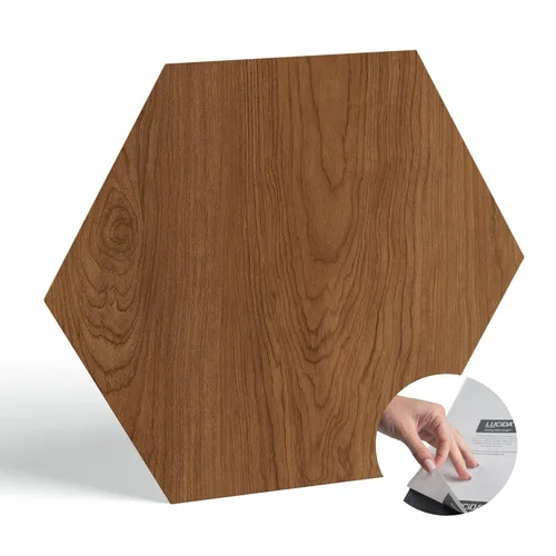 Miniatura 13 de Lucida Surfaces BaseCore HEX - Suelo hexagonal de vinilo gris, 5.75 pulgadas, autoadhesivo, texturizado, moderno, azulejos de despegar y pegar
