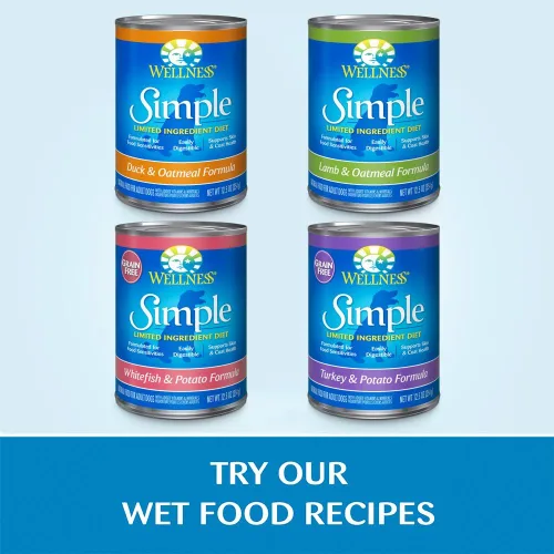Miniatura 10 de Wellness Natural Pet Food Simple Natural - Alimento seco para perros con ingredientes limitados, receta de cordero y avena, bolsa de 26 libras
