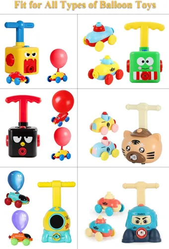 Miniatura 5 de Juego de 100 globos de repuesto para lanzador de coche alimentado por globo