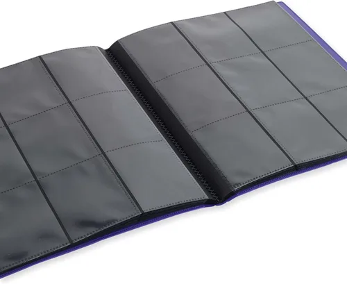 Miniatura 5 de Vault X Carpeta estándar de 9 bolsillos, con capacidad para 360 tarjetas intercambiables en 20 páginas de carga lateral (morado)