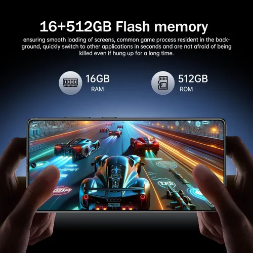 Miniatura 5 de Ecshock I25 Ultra 5G - Teléfono inteligente desbloqueado, 16 GB+512 GB para Android 14, teléfono celular desbloqueado de 6.99 pulgadas, 7000 mAh, 68