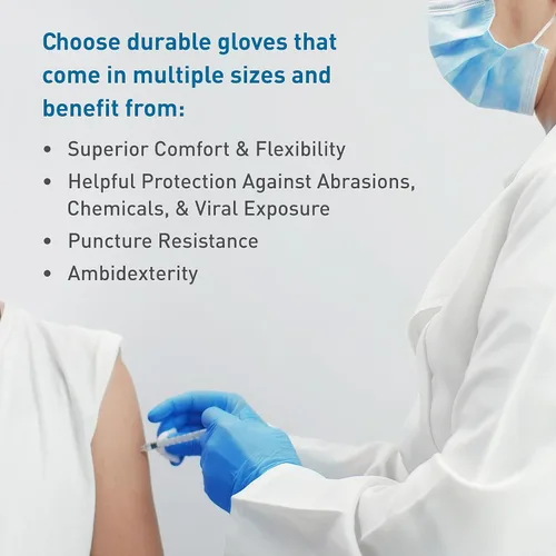 Miniatura 2 de BodyMed Guantes de nitrilo para examen y uso doméstico, medianos, 1,000 unidades, guantes desechables sin látex y polvo para uso médico, cocina