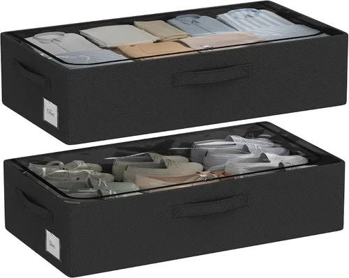 Miniatura 8 de Contenedores de almacenamiento para debajo de la cama, caja de almacenamiento de tela Oxford, contenedor resistente para debajo de la cama