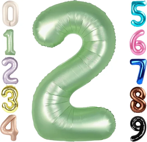 Miniatura 433 de Globos de números de 5 globos de 40 pulgadas, decoraciones de cumpleaños azules para niños y niñas, globos de números azul marino grandes