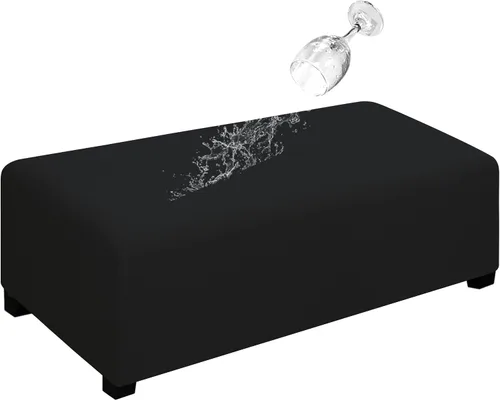 Miniatura 24 de Easy-Going Funda para Otomán Elástica 100% Doble Impermeable Rectangular Plegable Taburete de Almacenamiento Protector de Muebles Funda Suave