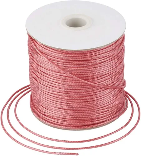 Miniatura 76 de Cheriswelry 90 yardas/rollo de 0.079 pulgadas, cordón encerado negro de poliéster coreano, joyería de cuentas, hilos para manualidades, cuerda