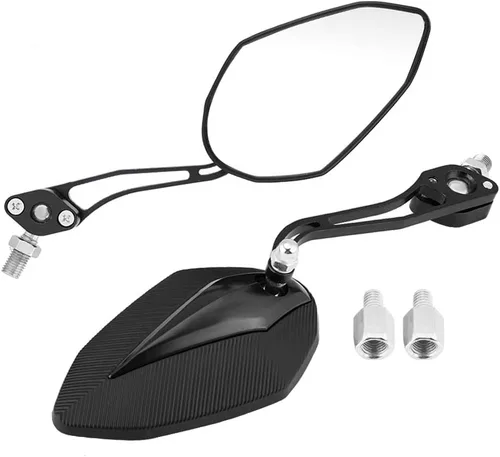Miniatura 11 de Espejo retrovisor para scooter de 0.394 in, par de espejos retrovisores universales de 0.315 in y 0.394 in de aleación de aluminio, espejos Azul