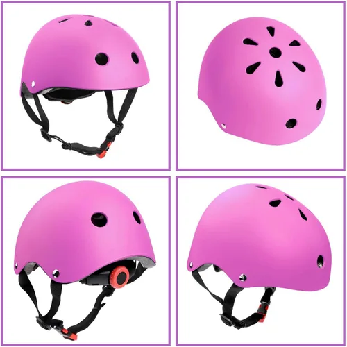 Miniatura 6 de Casco ajustable para niños de 3 a 16 años, niños pequeños, niños y niñas, equipo de protección con rodilleras, coderas y muñequeras para múltiples 1